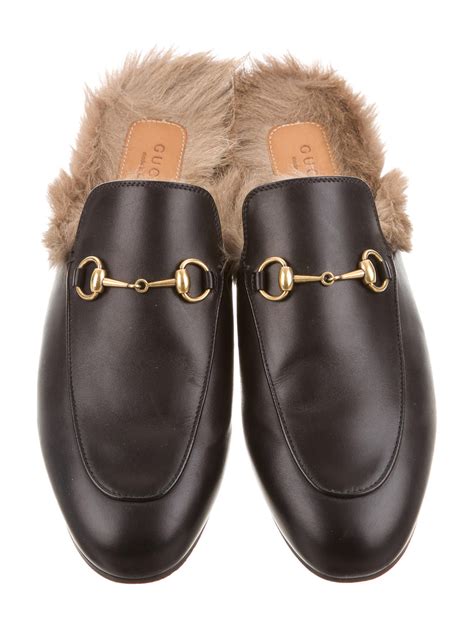 gucci fur mules